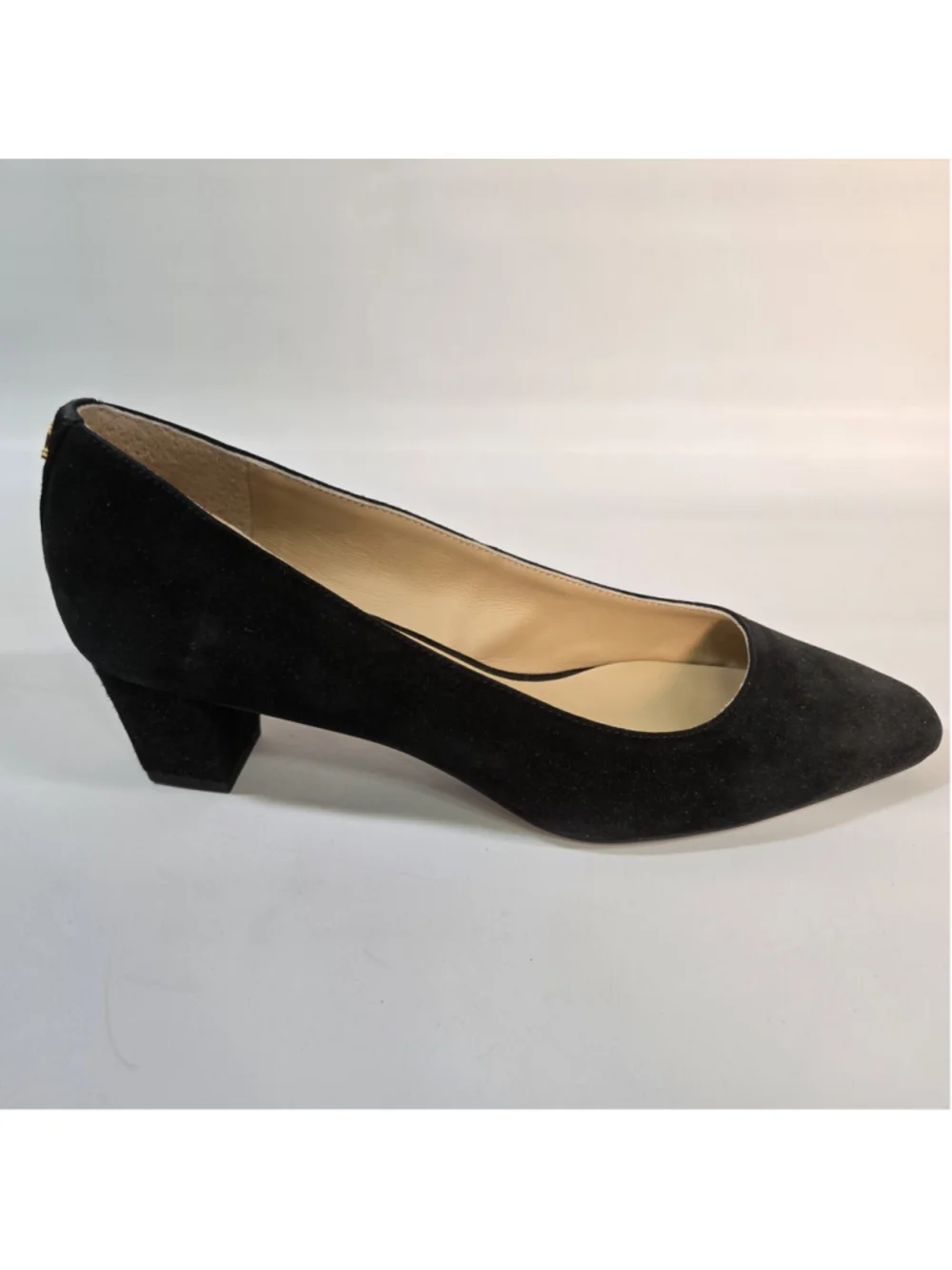 Lauren Ralph Lauren Whitney Black Suede Pumps 8.5 NIB Quiet Luxury Heels Office